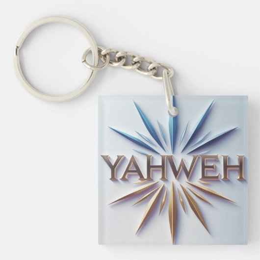 Yahweh & Dove Acryl Sleutelhanger –Ai ontwerp (Voorkant)