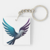 Yahweh & Dove Acryl Sleutelhanger –Ai ontwerp (Achterkant)