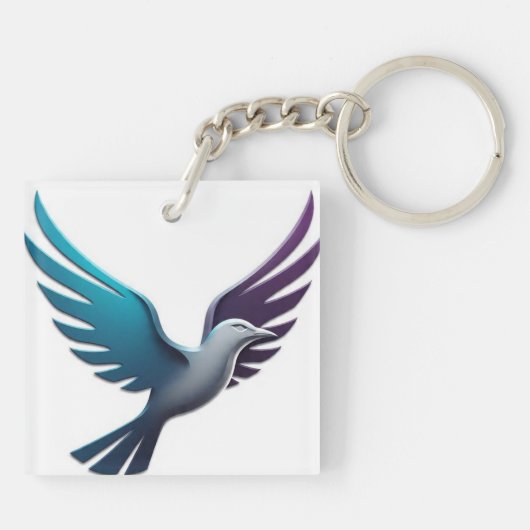 Yahweh & Dove Acryl Sleutelhanger –Ai ontwerp (Achterkant)