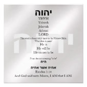 Yahweh Foto Afdruk (Voorkant)