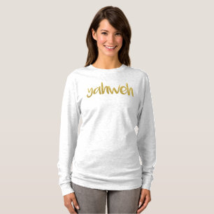YAHWEH Gold Lettering Hebreeuwse naam God T-Shirt