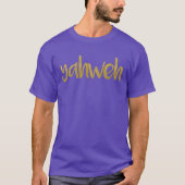YAHWEH Goud Lettering Hebreeuwse naam van God Unis T-shirt (Voorkant)