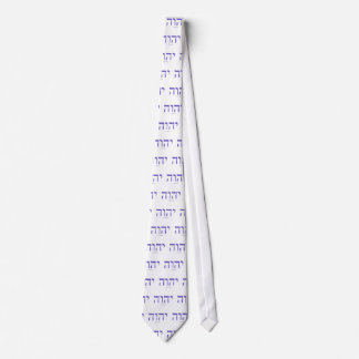 Yahweh (in het Hebreeuws) Blue Lettering Necktie Stropdas