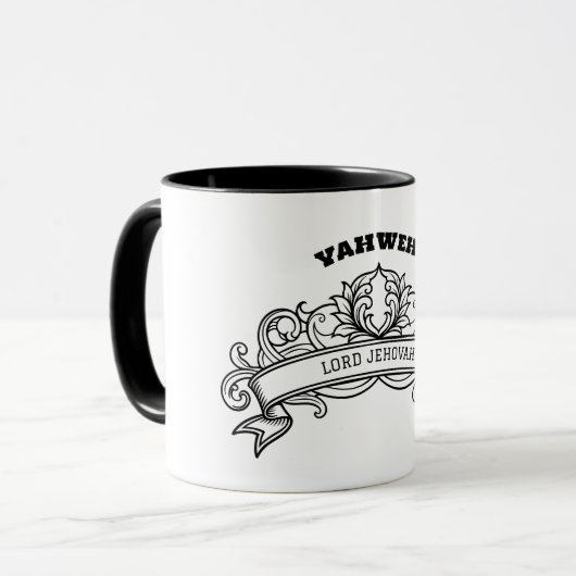 Yahweh Ornate Mug Mok (Voorkant links)