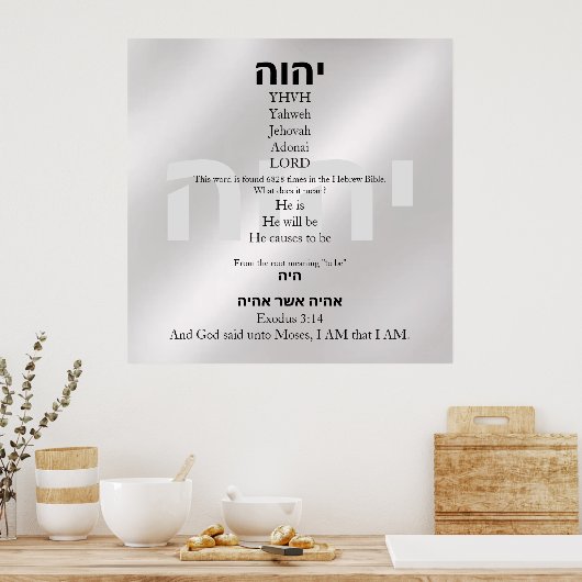 Yahweh Poster (Keuken)