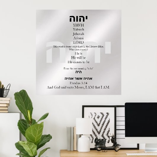Yahweh Poster (Thuiskantoor)