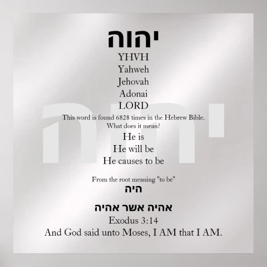 Yahweh Poster (Voorkant)