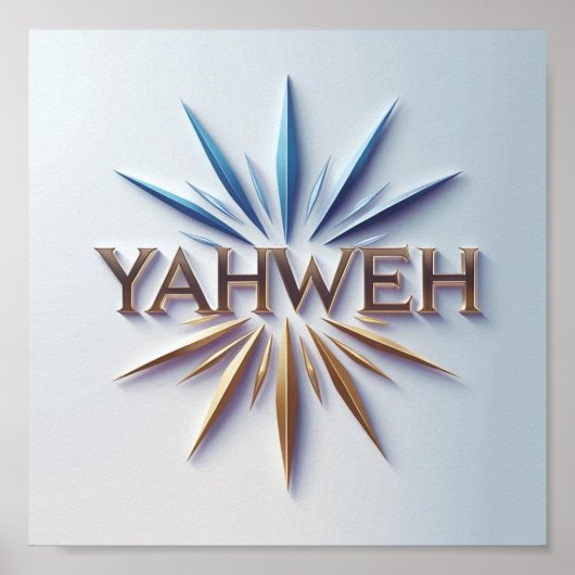 Yahweh Poster Print | AI Christelijke matte muurku (Voorkant)