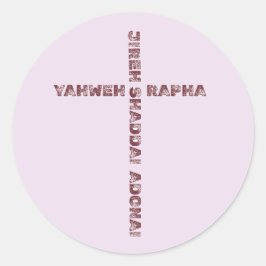 Yahweh Rapha Jireh Christian Ronde Sticker