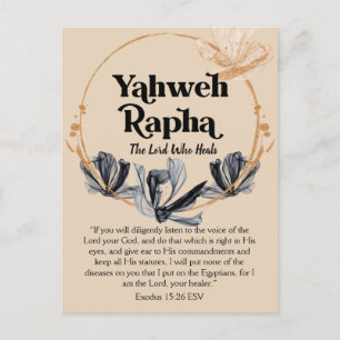 Yahweh Rapha   Namen van de goddelijke revolutie Briefkaart
