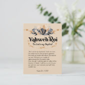 Yahweh Roi | Namen van de goddelijke revolutie Briefkaart (Staand voorkant)