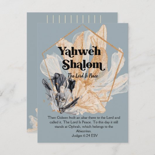 Yahweh Shalom | Namen van de goddelijke revolutie Briefkaart (Voorkant / Achterkant)