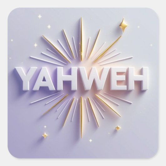 Yahweh Sticker - Christelijk Faith Decal Ai ontwer (Voorkant)
