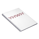 Yahweh Stof Roze Spiraal Notebook Notitieboek (Rechterzijde)