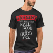 Yahweh waarschuwt dat ze het kwaad goed en goed zu t-shirt (Voorkant)