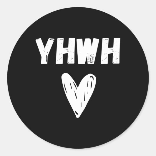 Yahweh-Yhwh Ronde Sticker (Voorkant)