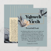 Yahweh Yireh | Namen van de goddelijke revolutie Briefkaart (Voorkant / Achterkant)