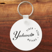 Yahweh Yireh Shalom Ezer Names of God Christian Do Sleutelhanger (Voorkant)