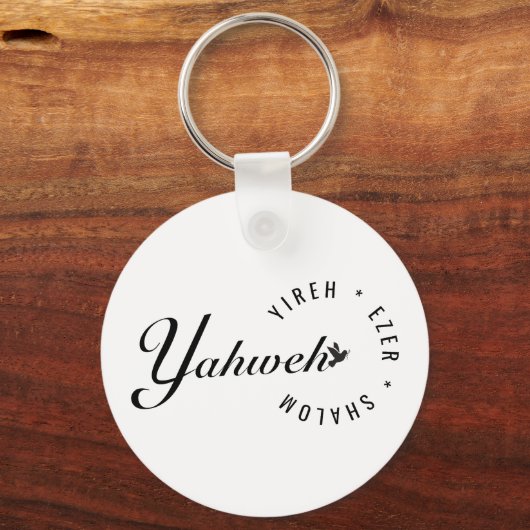 Yahweh Yireh Shalom Ezer Names of God Christian Do Sleutelhanger (Voorkant)