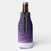 Yaie abstracte kunst paarse spirituele kleur kan k flesjeskoeler (Fles Achterkant)