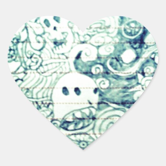 yaie denkbeeldige denker hart sticker (Voorkant)