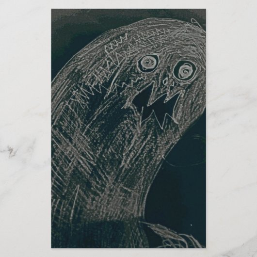 yaie groeien de wormtekening en uw ziel donker briefpapier (Voorkant)