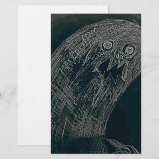 yaie groeien de wormtekening en uw ziel donker briefpapier (Voorkant / Achterkant)