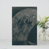 yaie groeien de wormtekening en uw ziel donker briefpapier (Staand voorkant)