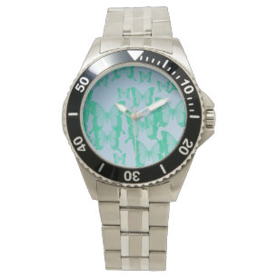 yaie groene vlinders in kracht horloge