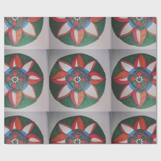 Yaie kleurrijke mandala cadeaupapier (Vlak)