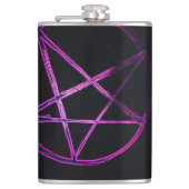 Yaie paarse pentagram heupfles (Voorkant)