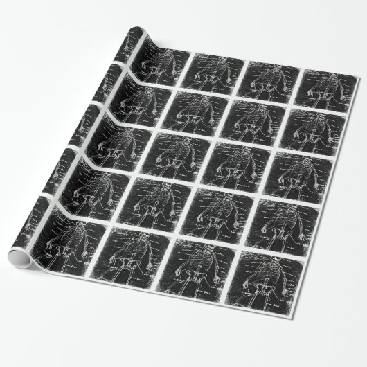 yaie tokyo human skeleton anatomy cadeaupapier (Uitgerold)