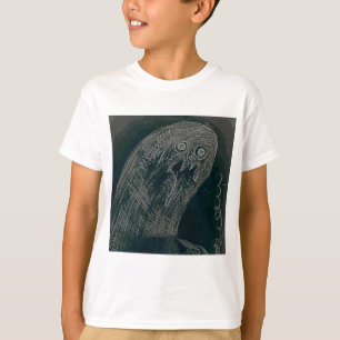 yaie worm tekening en je ziel worden donker t-shirt