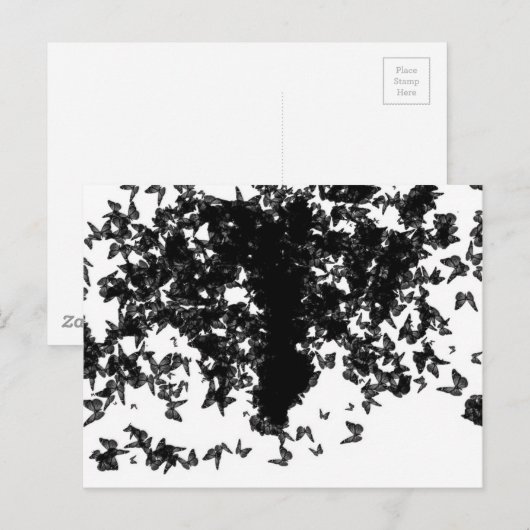 yaie zwarte moerasvlinder briefkaart (Voorkant / Achterkant)