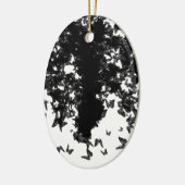 yaie zwarte moerasvlinder keramisch ornament (Links)