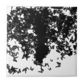 yaie zwarte moerasvlinder tegeltje (Voorkant)