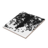 yaie zwarte moerasvlinder tegeltje (Zijkant)