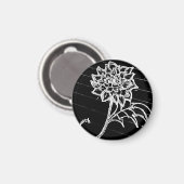 yaie zwarte rozen bloem goth emo magneet (Voorkant / Achterkant)