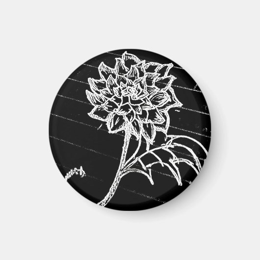 yaie zwarte rozen bloem goth emo magneet (Voorkant)