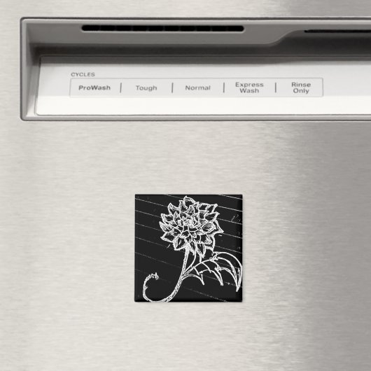 yaie zwarte rozen bloem gothic emo magneet (Insitu (Vaatwasser))