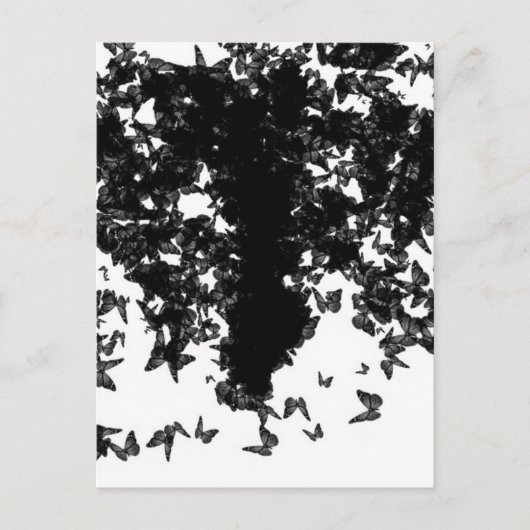 yaie zwarte swallowtail vlinder briefkaart (Voorkant)
