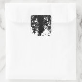 yaie zwarte swallowtail vlinder vierkante sticker (Tas)