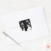 yaie zwarte swallowtail vlinder vierkante sticker (Envelop)