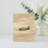 Yak 11 in vlucht briefkaart (Staand voorkant)