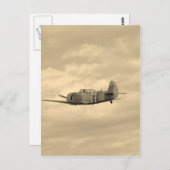 Yak 11 in vlucht briefkaart (Voorkant / Achterkant)