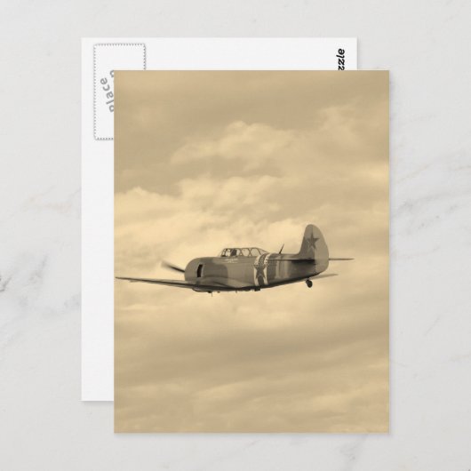 Yak 11 in vlucht briefkaart (Voorkant / Achterkant)