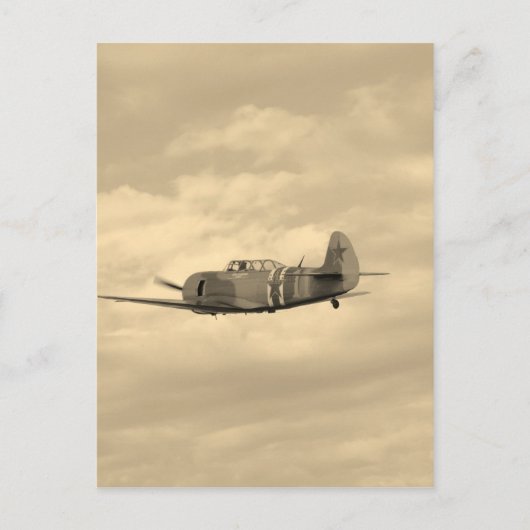 Yak 11 in vlucht briefkaart (Voorkant)