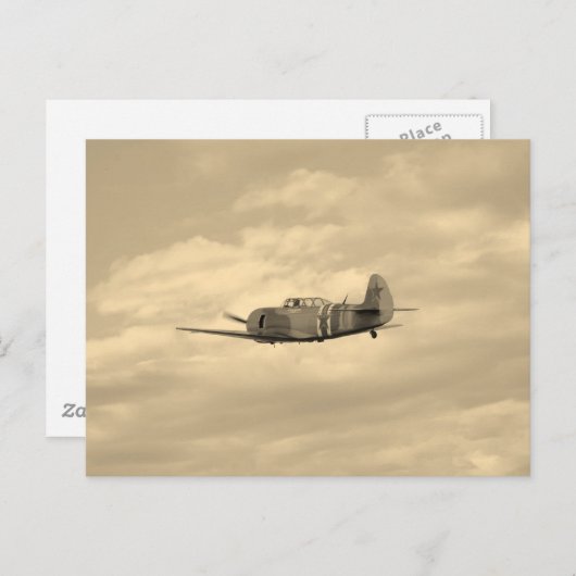 Yak 11 in vlucht briefkaart (Voorkant / Achterkant)