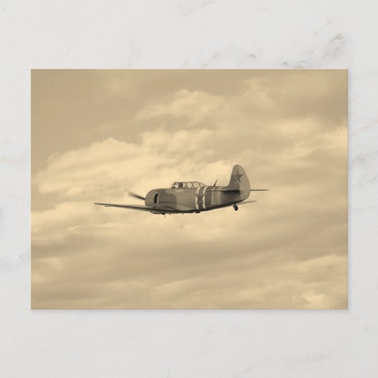 Yak 11 in vlucht briefkaart (Voorkant)