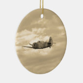 Yak 11 in vlucht keramisch ornament (Rechts)